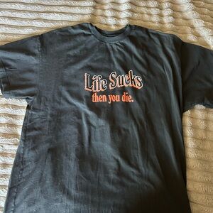 Edgy Black and Orange Graphic Tee